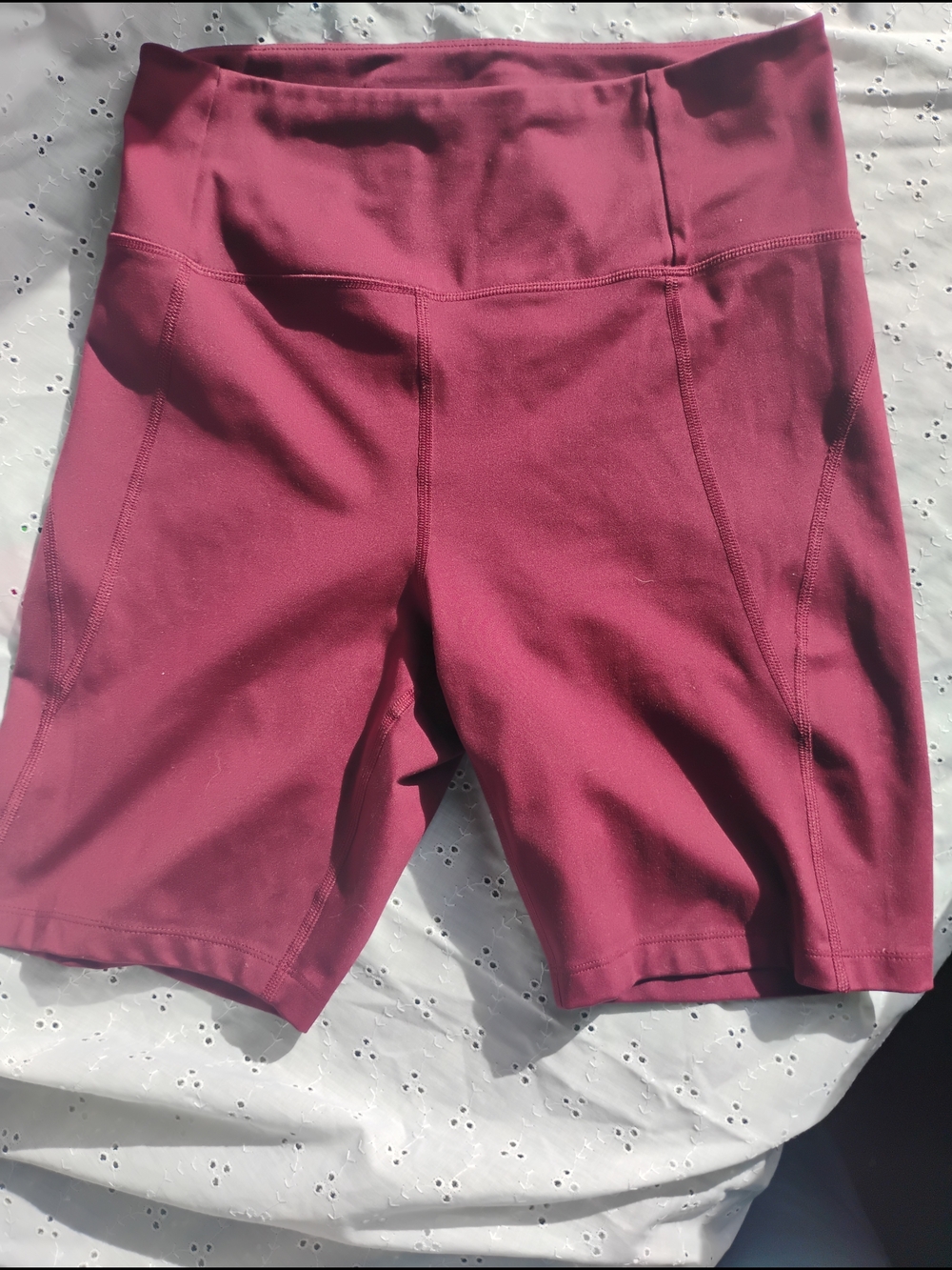 Girlfriend Collective Maroon Shorts NWOT Size Large